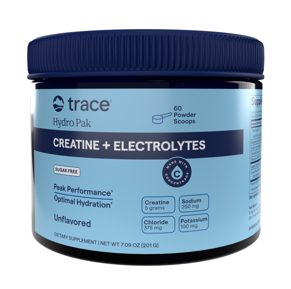 Trace Minerals Research - Hydro Pak Creatina + Electrolitos, Sin sabor