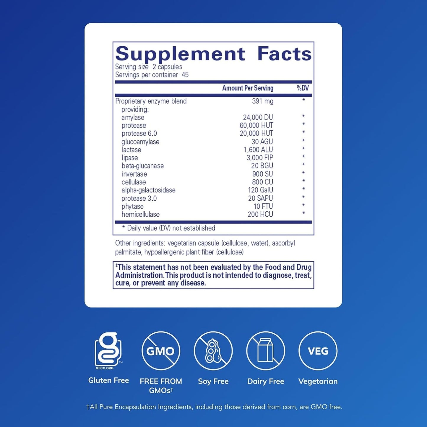 Pure Encapsulations Digestive Enzymes Ultra