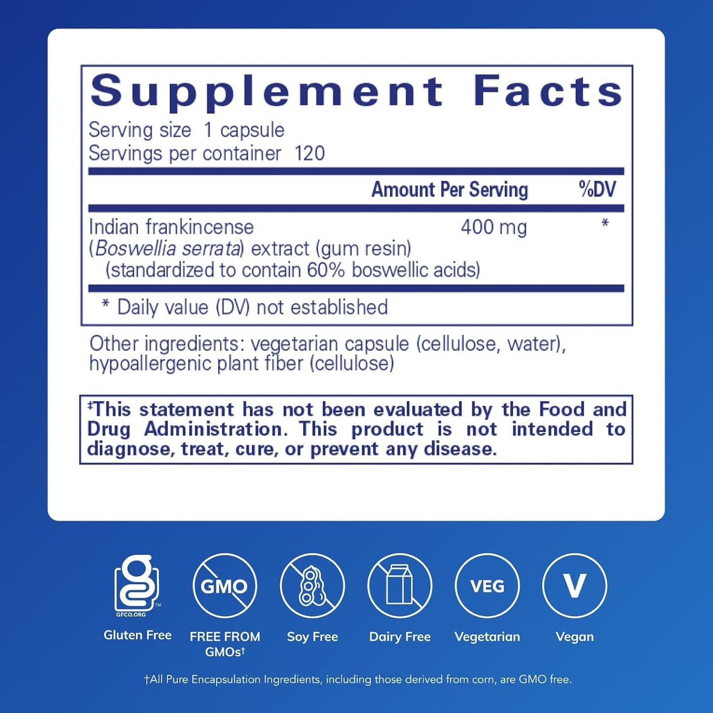 Pure Encapsulations Boswellia - 120 capsules