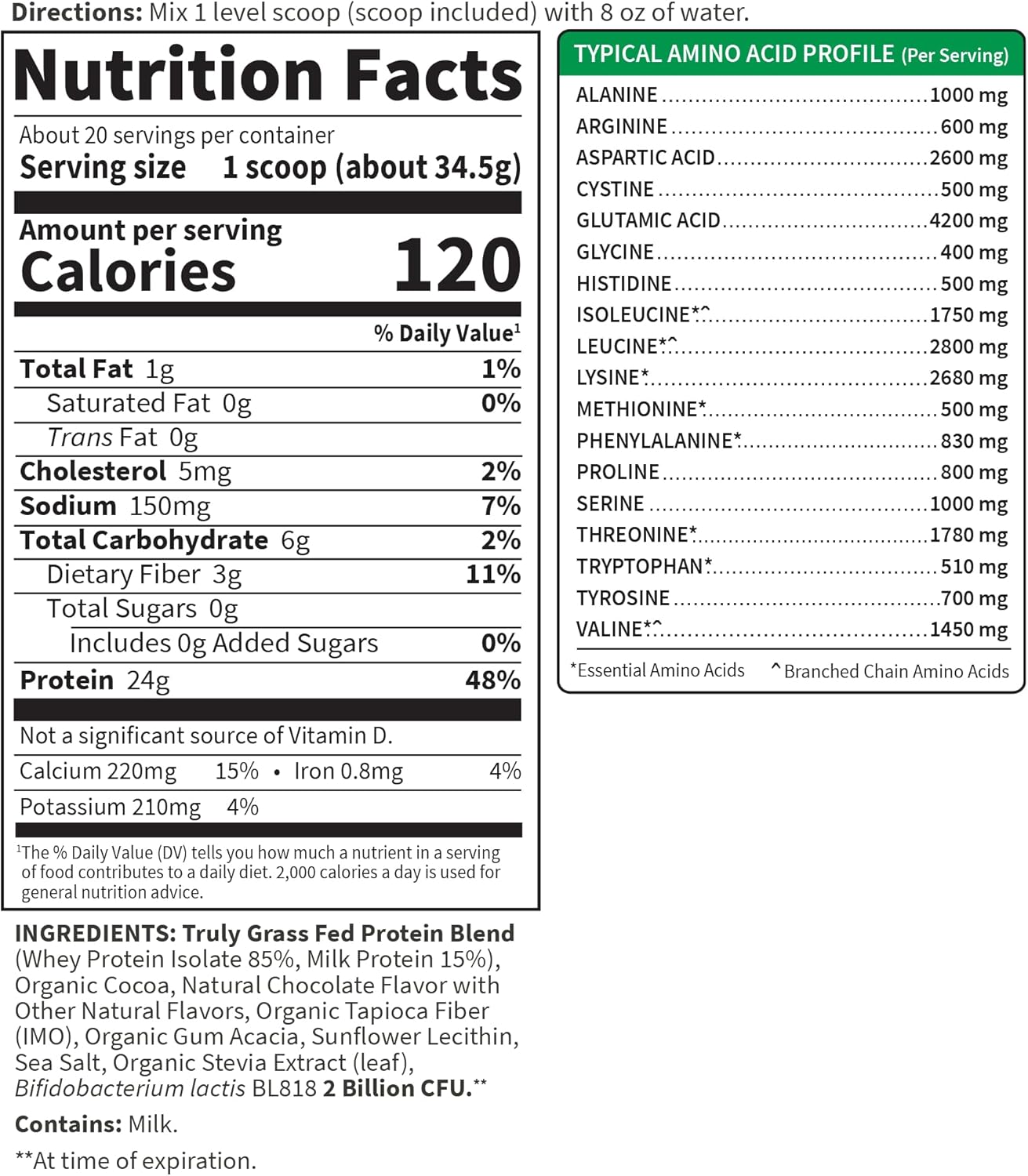 Garden of Life SPORT Grass Fed Whey Protein