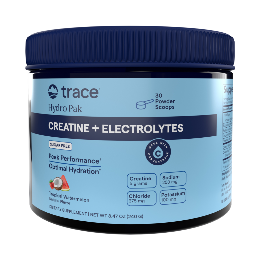 Trace Minerals Research - Hydro Pak Creatina + Electrolitos, Sin sabor