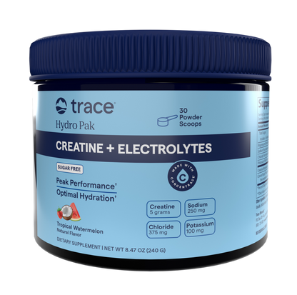 Trace Minerals Research - Hydro Pak Creatina + Electrolitos, Sin sabor