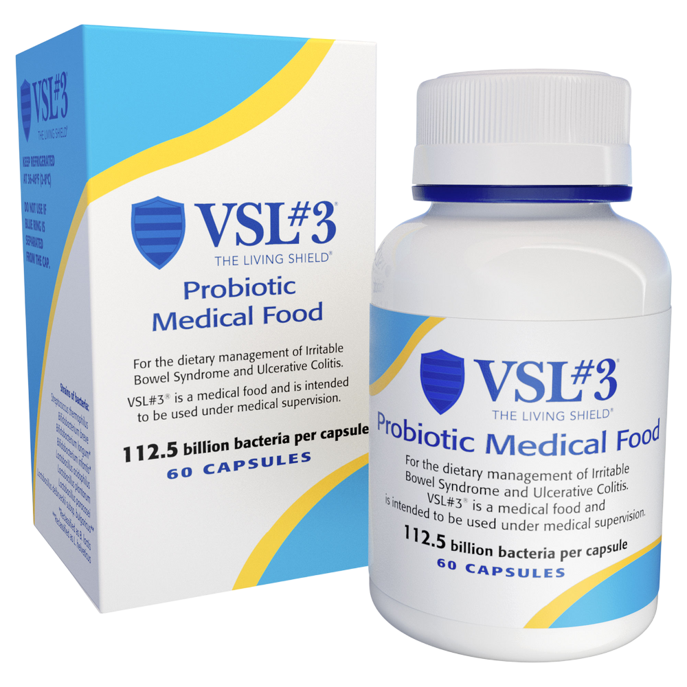 VSL#3 High-Potency, Multi-Strain Probiotic Capsules (112.5B CFU) - 60 capsules