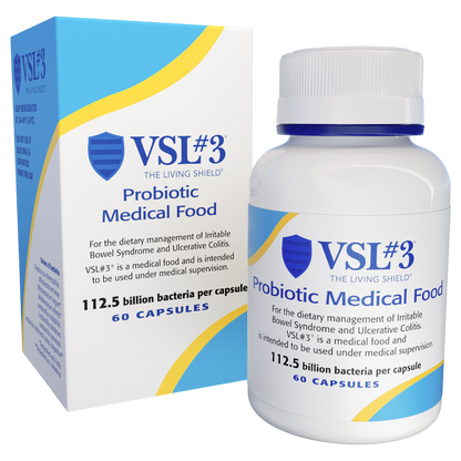 VSL#3 High-Potency, Multi-Strain Probiotic Capsules (112.5B CFU) - 60 capsules
