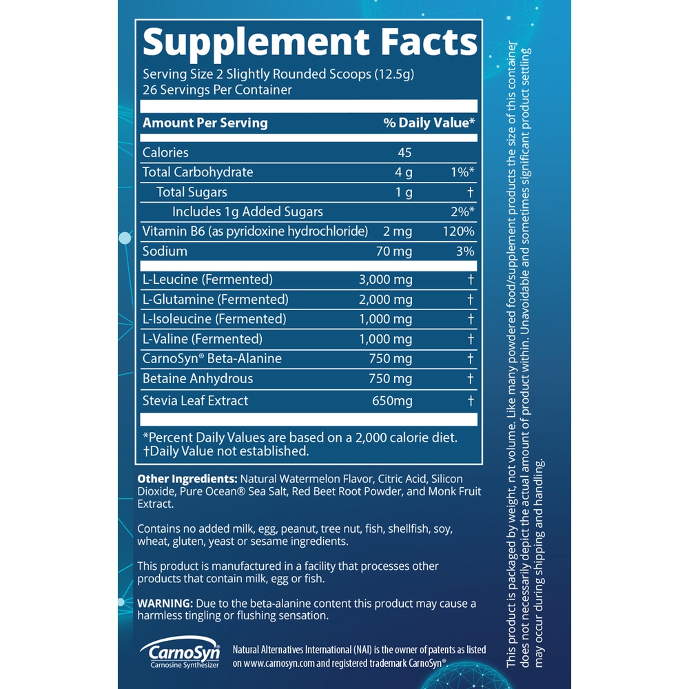 Metabolic Response Modifier - BCAA+G Reload - Natural Watermelon
