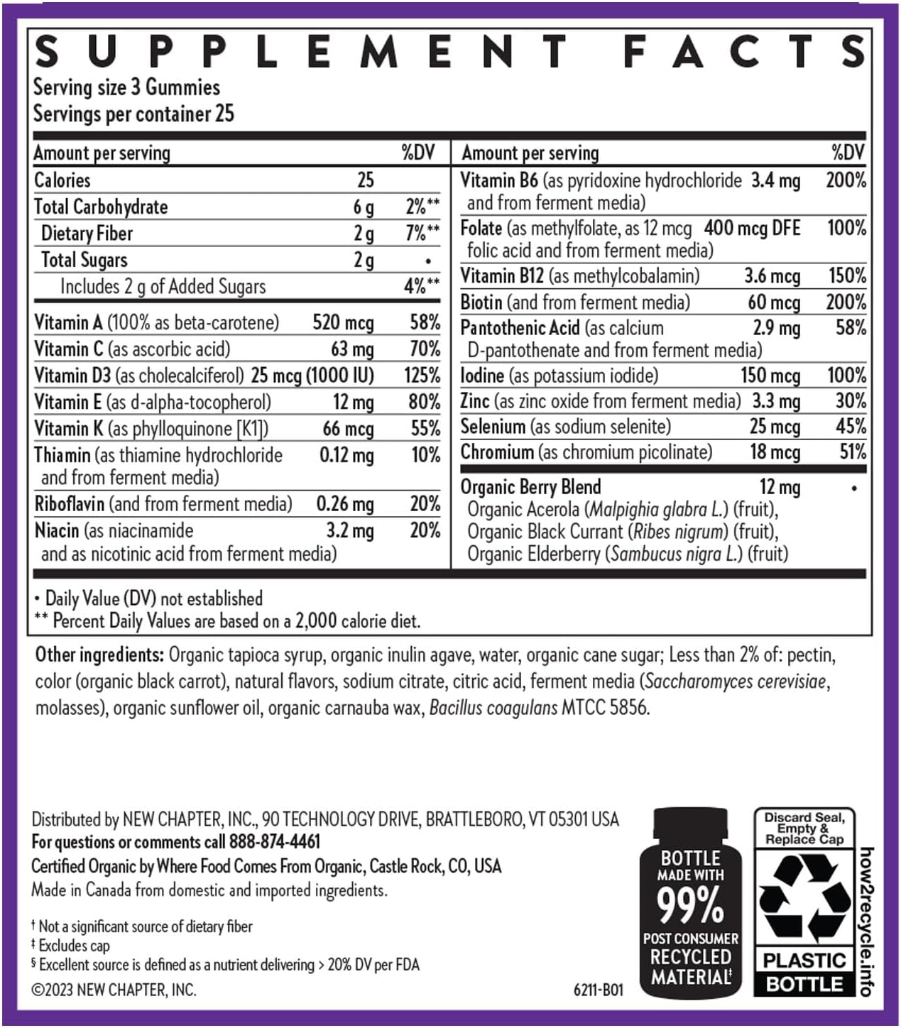 New Chapter Women's Multivitamin Gummies - 75 Gummies