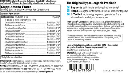 Klaire Labs/SFI Health Ther-Biotic® Complete Probiotic - 60 capsules