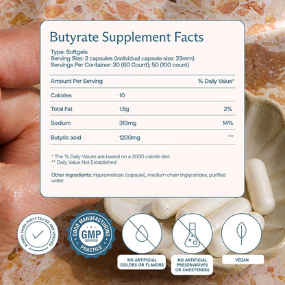 BodyBio - Butyrate Sodium - 60 capsules