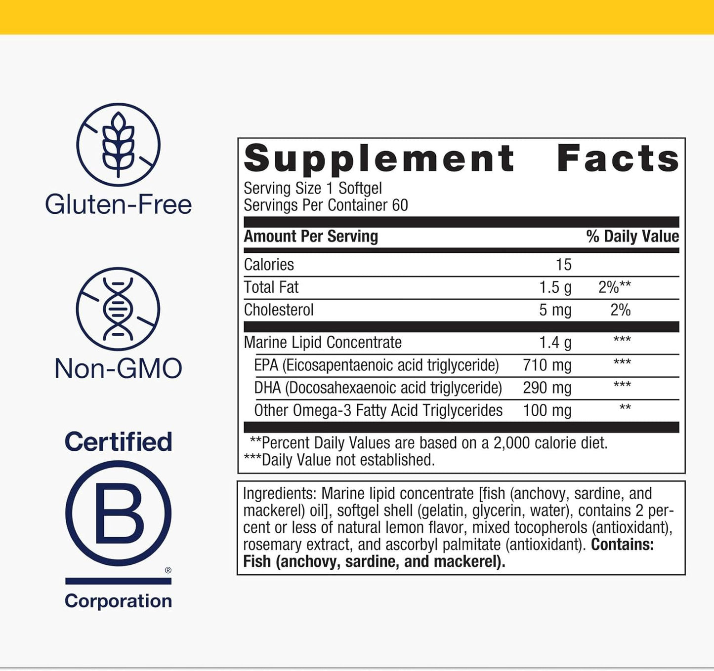 Metagenics OmegaGenics EPA - DHA 1000 Fish Oil - 60 Softgels - Kallpay