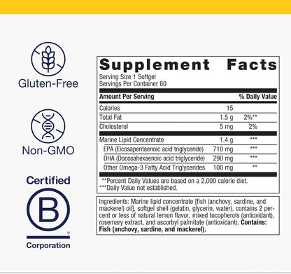 Metagenics OmegaGenics EPA - DHA 1000 Fish Oil - 60 Softgels - Kallpay