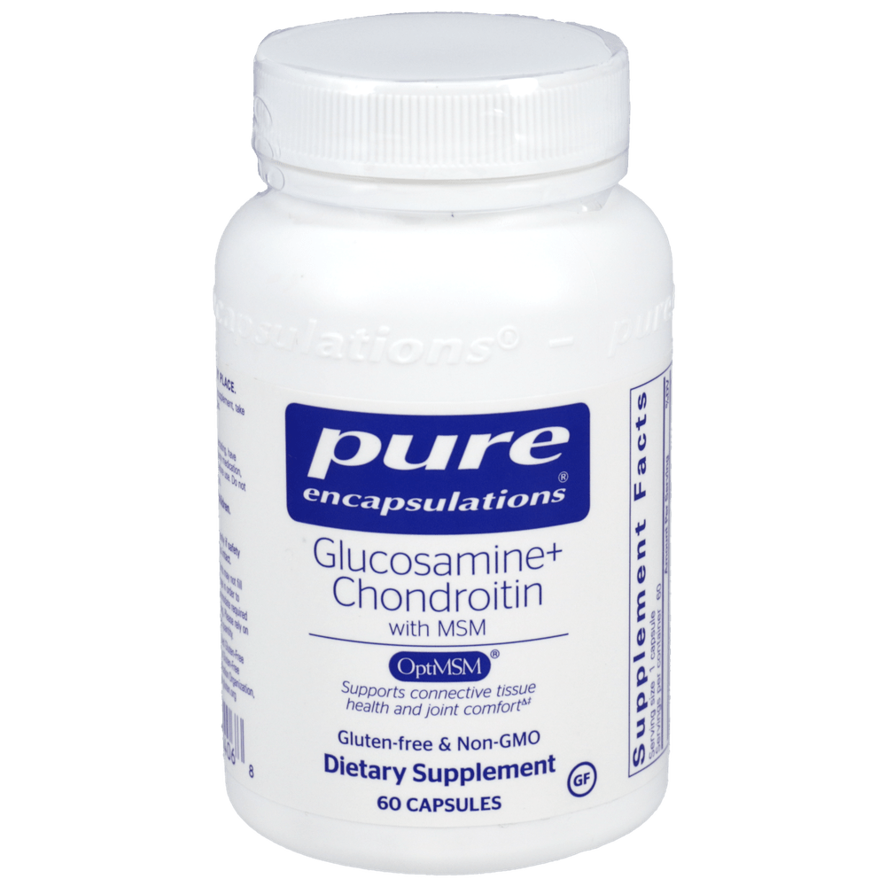 Pure Encapsulations Glucosamine and Chondroitin + MSM - 60 Capsules - Kallpay