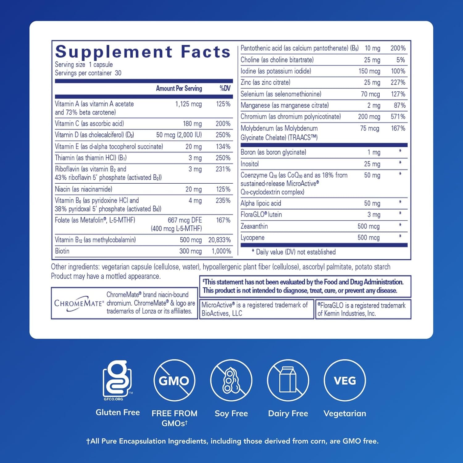 Pure Encapsulations O.N.E. Multivitamin - Kallpay