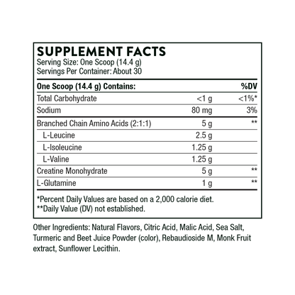 Thorne Creatine + BCAAs - Micronized Creatine Monohydrate + BCAA Powder - Kallpay
