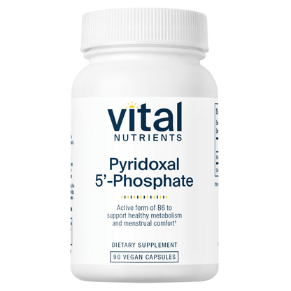 Vital Nutrients Pyridoxal - 5 - Phosphate 50mg with Active form of Vitamin B6 - Kallpay