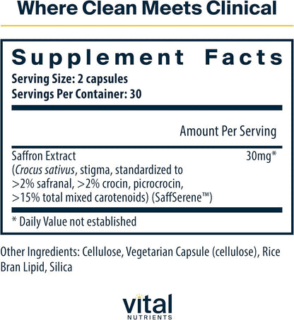 Vital Nutrients Saffron Extract - Kallpay